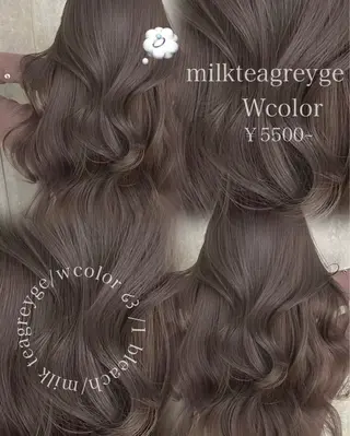ロング 中韓𝒎𝒊𝒙🎀 ブラウン🤎レイヤーのヘアスタイル