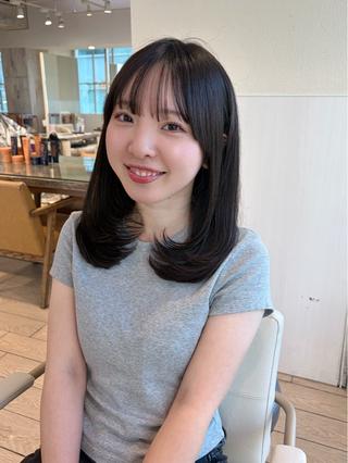 ミディアム 似合わせカット⌇ヘア セット⌇A i🤍のヘアスタイル
