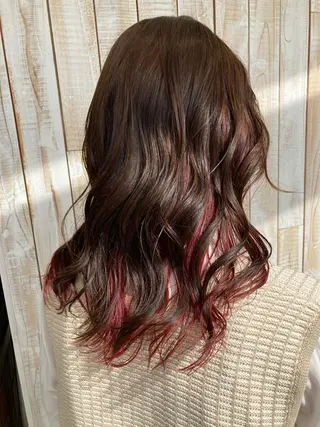 セミロング カラー 岩崎 裕司のヘアスタイル