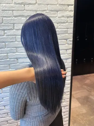ロング カラー 🫧寒色カラー/透明 感ブラック/Risaのヘアスタイル