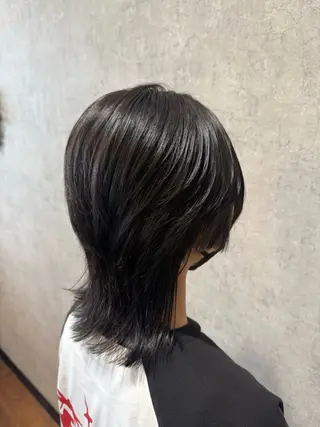 ミディアム レイヤー/コテパーマ 松本　希愛のヘアスタイル