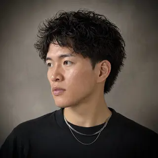 ショート パーマ メンズ スパイキーショート 心斎橋【戸兵吏駒】のヘアスタイル