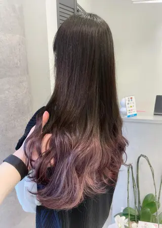 ロング カラー ヘアアレンジ 🌷FUKA🌷 まろやかハイトーンのヘアスタイル