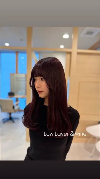 ロング イワサキ ミユのヘアスタイル