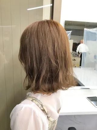 ミディアム カラー パーマ ヘアアレンジ メンズ キッズ ネイル マツエク・マツパ 上品＆韓国風 🥀海心🥀のヘアスタイル