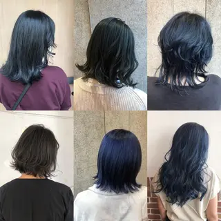 ミディアム カラー 植田 彩のヘアスタイル