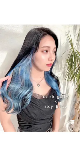 ロング カラー ヘアアレンジ YUI𓍯エクステ /ニュアンスカラーのヘアスタイル