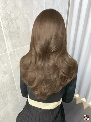 ロング カラー 顔まわりの神様✨ 透明感カラー藤嶋秀幸のヘアスタイル