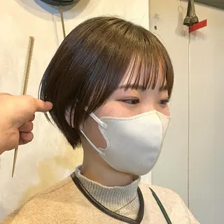 ショート カラー 白髪ぼかし/ショート /ミニボブだいじのヘアスタイル
