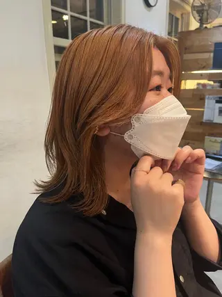 ミディアム カラー eri kinjoのヘアスタイル