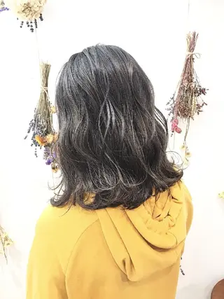 ミディアム Ash 店長 山下達也のヘアスタイル