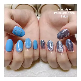 ミディアム ネイル 🐾enen style 🐾のネイルデザイン