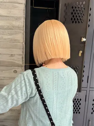 ミディアム カラー ハイトーン色落ち綺麗 /ボブ/ナカツヒカルのヘアスタイル