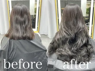 ロング カラー エクステ🩵ブリーチ 韓国ヘア🩵KAEのヘアスタイル
