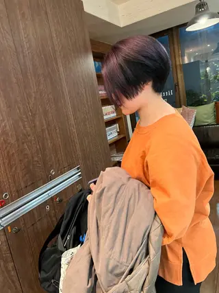 ショート カラー 透明感・艶感 小坂隼斗のヘアスタイル