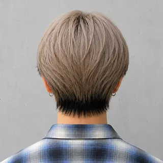 ミディアム カラー メンズ メンズ特化カットパー マカラー坂田柊のヘアスタイル