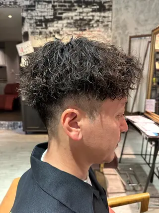 ショート パーマ ヘアアレンジ メンズ MODE K’s川西 瀧尻光のヘアスタイル