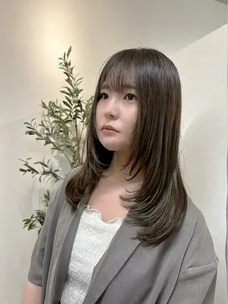 ミディアム メンズ レイヤー ウルフ 弓木啓輔のヘアスタイル