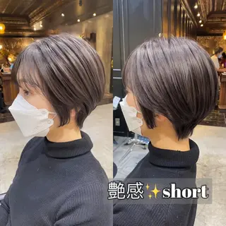 ショート カラー 透明感カラー🌿 グレージュ🐺陽介のヘアスタイル