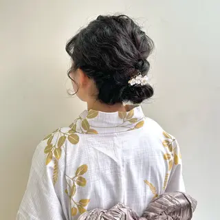 ミディアム パーマ ヘアアレンジ 原宿/韓国ボブ /くびれボブ/優希のヘアスタイル
