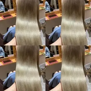 ロング カラー 大石 真理子のヘアスタイル