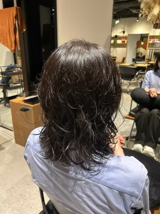 ミディアム パーマ 髪質改善カラー/ レイヤー/望月うららのヘアスタイル