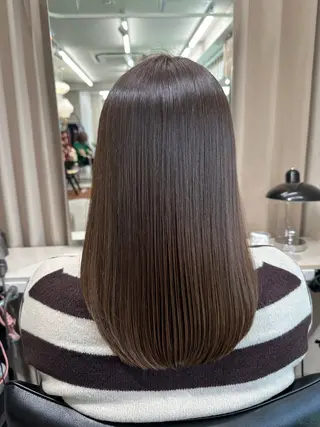 セミロング カラー パーマ haru 髪質改善サロンのヘアスタイル