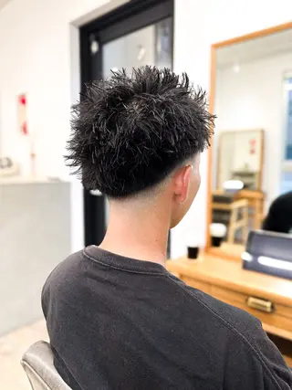 メンズ ブリーチカラー🔥 パーマ【佐々木凌平】のヘアスタイル