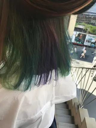 ミディアム カラー パーマ ヘアアレンジ メンズ キッズ ネイル マツエク・マツパ サロンドミルク 渋谷高比良のヘアスタイル