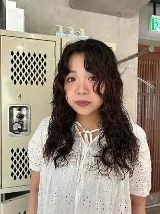 ロング パーマ ayano/パーマ/ 暖色カラーのヘアスタイル