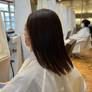 セミロング 梶谷 和希のヘアスタイル