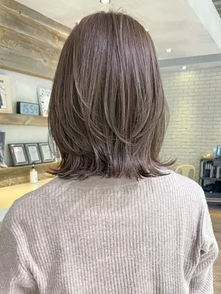 ミディアム カラー パーマ ヘアアレンジ ITbyALBUM 松戸のヘアスタイル