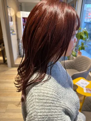 セミロング カラー and fine ほりのヘアスタイル