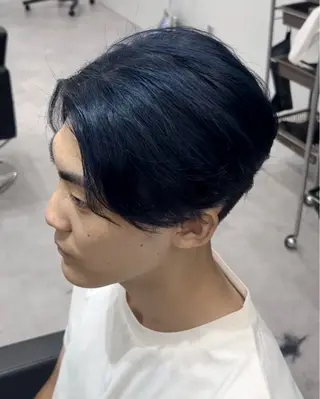 ショート カラー メンズ 曲がる縮毛矯正 LIBER 岩名のヘアスタイル