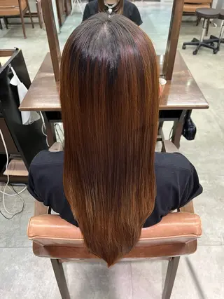 ロング 縮毛矯正/さらつや トリートメント首藤のヘアスタイル