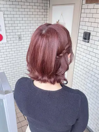 ミディアム ヘアアレンジ 参列♡デートゆるふわ ヘアメイク🎀みゆうのヘアスタイル