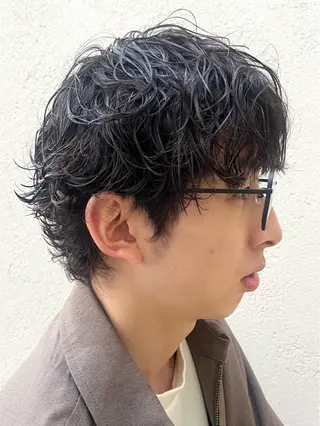 ショート パーマ メンズ パーマ/縮毛矯正 揚村武斗のヘアスタイル