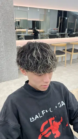 ショート パーマ メンズ SENTA✨メンズ パーマ✨fifth栄のヘアスタイル
