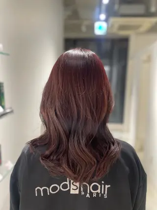 セミロング カラー ハッシュカット/山本 杏奈/イルミナカラーのヘアスタイル
