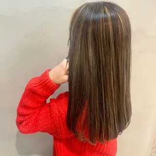 ロング カラー 堤 麻衣子のヘアスタイル