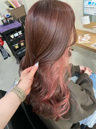 ロング カラー 安住 日花のヘアスタイル