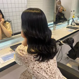 セミロング カラー 透明感ベージュカラー 🪞上野🪞AIのヘアスタイル