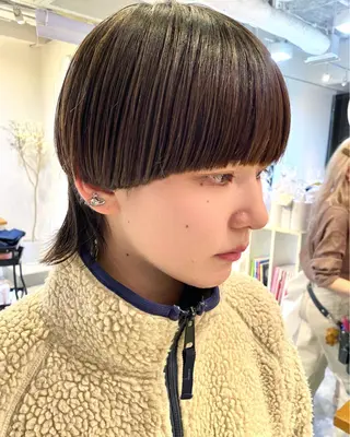 ショート カラー パーマ ヘアアレンジ くびれレイヤー/艶 カラー　MADOKAのヘアスタイル