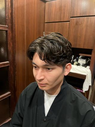 パーマ メンズ ヒロ銀座川崎 志田健介のヘアスタイル