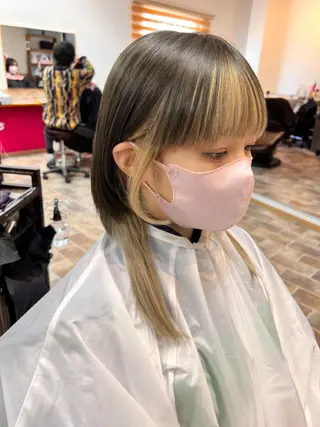 ショート カラー ヘアカラー&縮毛矯正 STAR☆RIVERのヘアスタイル