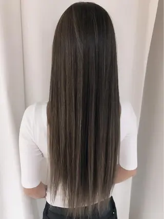 ロング カラー パーマ ヘアアレンジ バレイヤージュ 藤沢 髪質改善 竹内ケンゴのヘアスタイル