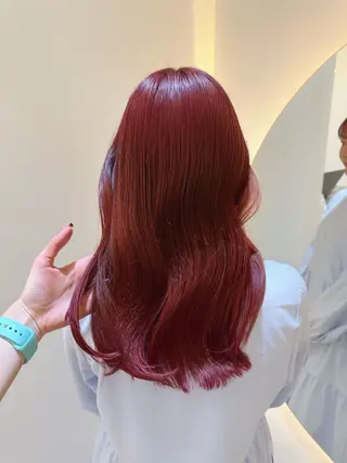 ロング カラー ヘアアレンジ 透明感カラー🩵 レイヤーカットYUIのヘアスタイル