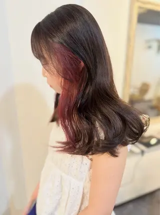 カラー Sherry/R 三川町　木村祐里奈のヘアスタイル