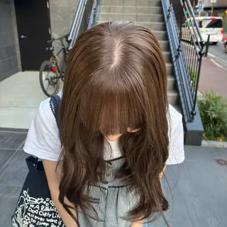 カラー nanami🏷🤎 ベージュのヘアスタイル