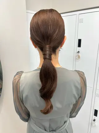 ヘアアレンジ 横浜ダブルカラー/ ハイトーンエクステのヘアスタイル